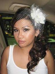 Need Hair Advice Birdcage Veil Side Ponytail Wedding Hairstyles Side Ponytail Wedding Birdcage Veil Hairstyle