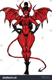 Beautiful Girl Devil Demon Succubus Fitness Stock Vector (Royalty Free)  1453889579 | Shutterstock