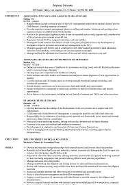 associate, healthcare resume samples