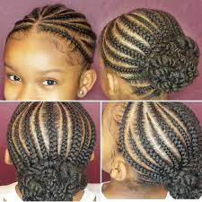 Cute braided hairstyles for black kids. Cornrows Bun Cornrow Hairstyles Girls Hairstyles Braids Kids Hairstyles