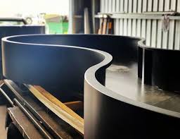 Custom Planters In Any Shape Or Profile Curved Aluminium Planter Powdercoated In Dulux Mannex Black For Design By Botanical Custom Planters Box Design Design