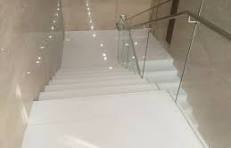 Super Nano Crystallized Glass Stone White Stairs | White ...