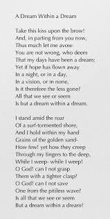 A Dream Within A Dream Edgar Allan Poe Words Poems Visual Poetry