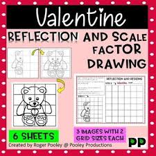 Valentines Reflection And Scale Factor Drawing Teacher Notes Answers Transformations Math Teacher Notes Teacher Resources