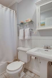 glass shelves in bathroom