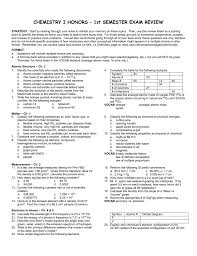 Honors chemistry final exam study guide and review packet final exam preparation there are many benefits to preparing for and taking a final packet answer key: Semester Exam Review Problems