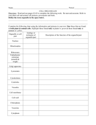 • animal cell organelle structures quiz: Cell Factory Worksheet