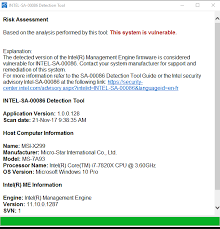 Just so you have an idea where you are starting to verify. Is Msi Going To Address The Recent Intel Me Vulnerability Msi Global English Forum Index