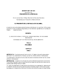 Código de recursos naturales renovables y de protección al medio ambiente. Pdf Decreto 2811 1974 Juan Rodriguez S Academia Edu