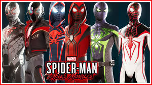 Miles morales sixth scale collectible figure. All 19 Suits Of Spider Man Miles Morales Playstation 5 Youtube