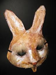 Paper Mache Animal Costume Mask, Horror Hare Mask,rabbit Costume Bunny  Costume Fantasy Mask Masquerade Mask,theater Mask, Cosplay Bunny Mask