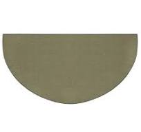 Sage Green Guardian Half Round Fiberglass Hearth Rug - 4' or 5'