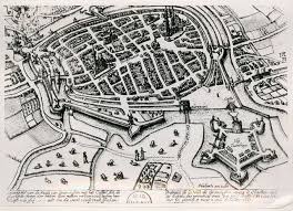 1600 Groningen Plattegrond Met Het Statenkasteel Groningen Stadsplattegronden Plattegrond