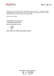 Melalui latihan industri, pendedahan terhadap tugasan yang dilaksanakan mampu mencetuskan pengalaman di alam pekerjaan kepada pelajar itu. Mpp Kuptmkl On Twitter Attention To All Kuptm Students This Is An Official Statement Regarding The Changes Of Industrial Training Li Practicum Period Depending On The Three 3 Different Scenarios Of