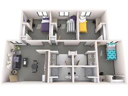 3d Rendering Of Gcu S Diamonback Apartments Dorm Layout Student House Dorm Room Layouts