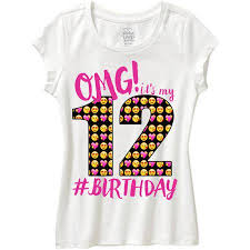 Birthday Clothes For Girls 12 Omg Its My Birthday Birthday Shirt Emoji By Wishesandkissesco Emoji Birthday Shirt Emoji Birthday Party 12th Birthday Girls