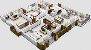With innovative contemporary design elements, modern house floor plans tend to focus on the relationship between the exterior and interior. Modern Family House 3d 3 Bedroom House Plans Novocom Top