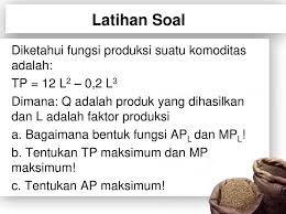Pada produksinya memerlukan input sumber daya yang dibutuhkan untuk menghasilkannya. Ekonomi Mikro Teori Produksi Ppt Download