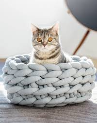 See more ideas about funny dog beds, dog bed, eco friendly dog beds. Giant Knit Cat Bed Ohhio On Etsy Diy Cat Bed Puppy Pillows Knitted Cat