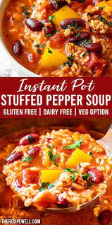 Instant Pot Stuffed Pepper Soup Recipe Vegan Instant Pot Recipes Stuffed Peppers Instapot Soup Recipes