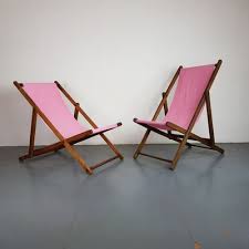 Vintage Pink Deck Chairs Set Of 2 For Sale At Pamono Deck Chairs Chair Striped Chair