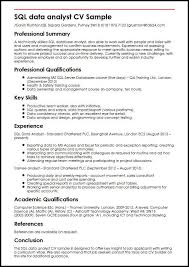 If you are struggling to land interviews with your current cv it may not be the cv's content that's sometimes your cv formatting could be making it difficult for recruiters to see your skills and cause irritation in the process, which will result in your cv. Sql Data Analyst Cv Example Myperfectcv