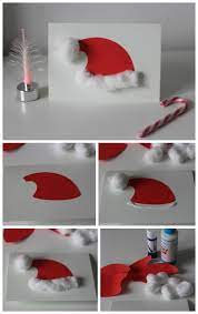 To make, fold a piece of cardstock into the card. Santa Hat Christmas Cards 5 Minute Craft Mum In The Madhouse