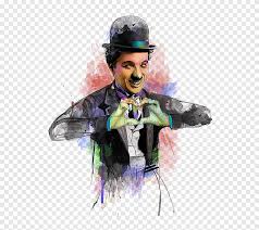 Albert austin and edna ; Charlie Chaplin Tramp Joker Drawing Katt Williams Watercolor Painting Canvas Png Pngegg