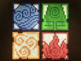 Bending Symbol Coasters Avatar The Last Airbender Perler Bead Art Hama Beads Coasters Perler Patterns No physical print shipping to you contains png images on a transparent background you have the freedom to use different material to print. perler bead art hama beads