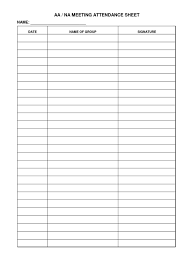 All meetings on this site can be attended anonymously via phone (aside from showing your telephone number to online attendees.) to join the meeting using video, you will need the zoom app, so if you already have that installed on your smartphone or computer you're likely all set. Aa Or Na Meeting Attendance Sheet