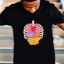 A rib has a flat body, as you can see from the picture of the anatomy of the human rib cage. Human Anatomy Inspired Cat Organs Related Rib Cage Design Shirt