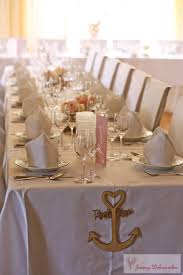 Tischdeko Maritim Anker Hochzeit Hochzeitsdeko Rosa Weiss Hussen Stuhlhussen Hochzeitsdeko Dekoration Hochzeit Hochzeitsdekoration
