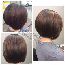 Chocolate brown to golden blonde: Layered Bob Chocolate Brown Base With Caramel Balayage Highlights Kenra Professional Color Hair By Carrie Murt Hair Styles Hair Highlights Short Hair Styles