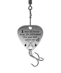 Most importantly, because it is made of paper and it suits on the theme of the first year anniversary of you two. Amazon Com 1 Year Anniversary Gifts 1 Down Forever To Go I M Still Hooked Love Your Best Catch Ever Fishing Lure Christmas Valentines S Day Fisherman Gifts For Husband And Boyfriend Handmade