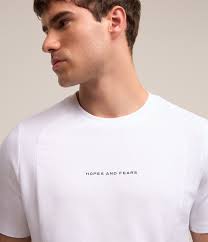 Camiseta em Algodão com Lettering Hopes and Fears Branco