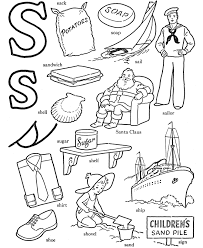 Letter S Object Coloring Page Coloring Pages Alphabet Coloring Pages Kids Bible Study Activities