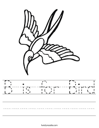 Just click on the image you wish to print. B Is For Bird Worksheet Twisty Noodle