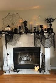 Black And White Halloween Decor 20 Black And White Halloween Mantel Decoration Halloween Fireplace Halloween Mantel Halloween Party Decor Diy