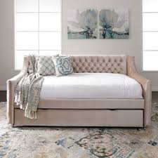 Add Extra Style And Room For Guests With The Vivvian Full Size Tufted Daybed Covered In A Super Soft Velvet U Full Daybed With Trundle Daybed Room Full Daybed Crafted with an engineered wood frame, this daybed is upholstered in velvet for a sophisticated look and welcoming feel. daybed with trundle daybed room