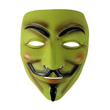 Return this item for free. Anonymous Maske Grun Mit Band Guy Fawkes Ebay