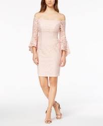 Xscape Petite Lace Off The Shoulder Bell Sleeve Dress Flare Sleeve Dress Bell Sleeve Dress Cocktail Dress Lace