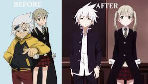 Maka And Soul From Soul Eater Left And Soul Eater Not Right Soul And Maka Soul Eater Couples Soul X Maka