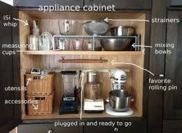 Whether you're a rising baking star or see yourself as a budding barista, we have a huge range of small kitchen appliances that are perfect for you and your home. 25 Ideas Kitchen Appliances Storage Baking Center For 2019 Kitchen Cabinet Organization Layout Appliance Cabinet Kitchen Appliances Organization