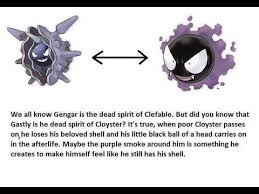 pokemon theory ghastly is a dead cloyster