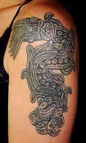 While aztec tattoos contained many varieties of styles and symbols, there were several reoccurring similarities. This Tribal Aztec Tattoo Shows Quetzalcoatl The Aztec God Of Life Tattoos Aztec Tattoo Aztec Tattoos