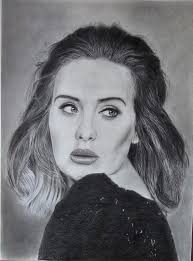 Hello, I am sharing with you this portrait of Adele in graphite that I made.