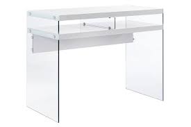 Bonvivo designer schreibtisch massimo moderner sekretär in einem. Heine Home Schreibtisch Mit Seitenteilen Aus Glas Ausgefallenes Design Online Kaufen Otto