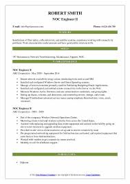 Noc Engineer Resume Samples Qwikresume
