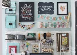A Craft Room Office Pegboard Gallery Wall With Video Tour The Diy Mommy Diy Craft Room Craft Room Decor Diy Craft Room Storage