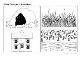 Colouring in activity sheet 1. Bear Hunt Teaching Resources Story Sack Printables Sparklebox